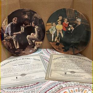 Lot of 2 Norman Rockwell Heritage Collection 8.5” Plates